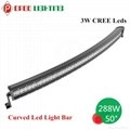 Hot 288W Led Light Bar, 50 inch Curved 288W Led Light Bar