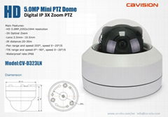 5.0MP hd analog camera,ahd,cvi,tvi,cvbs PTZ camera