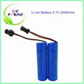 Good performance 3.7v 2000mAh 18650 li-ion battery with UL certify