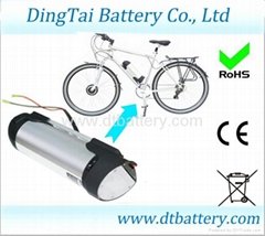 Bottle 36V 10Ah Lithium ion INR18650 2000mAh e-bike battery pack with BMS