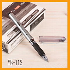 Plastic gel ink pen with cap YB-112