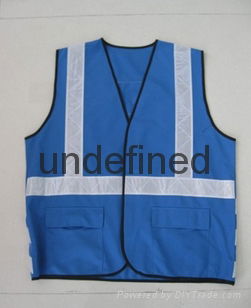 Hi-vis Blue Working Reflective Safety Vest Clothes