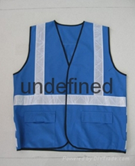 Hi-vis Blue Working Reflective Safety Vest Clothes