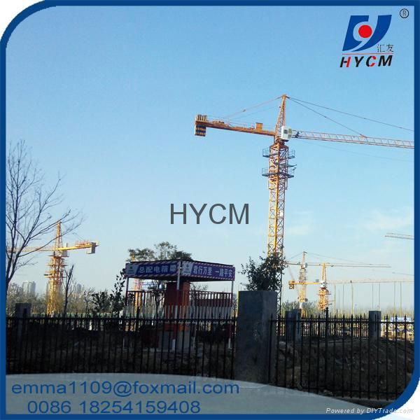 qtz125 tower crane with 50 meters lifting height and 10t lifting capacity 2