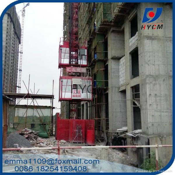 sc200/200 double cages Construction Hoist with 50m height 2