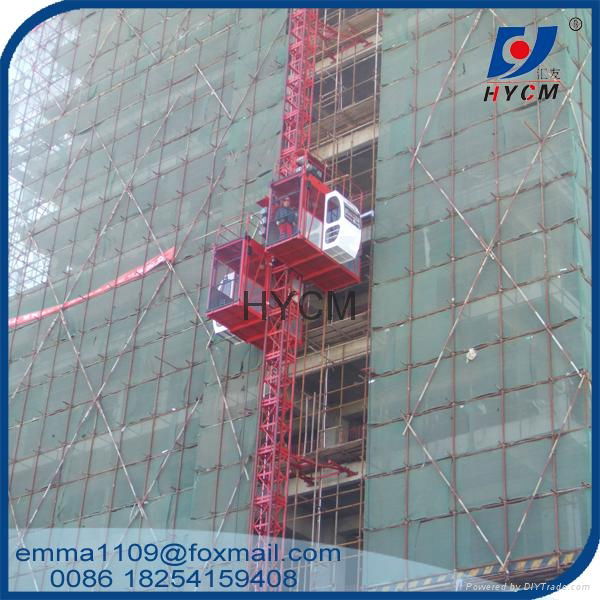 sc200/200 double cages Construction Hoist with 50m height 3