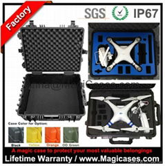 SGS Plastic Waterproof DJI Phantom Protector Case w/ Wheels a Telescopic Handle