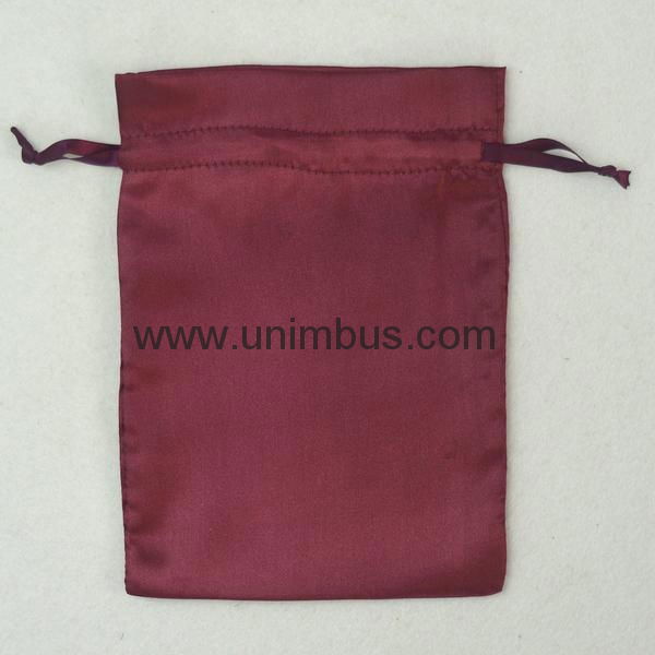 Factory Price Promotion Customized Drawstring Satin hair Bag Shoe Packaging Sati 2