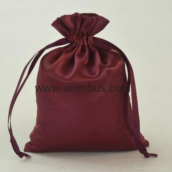 Factory Price Promotion Customized Drawstring Satin hair Bag Shoe Packaging Sati 4