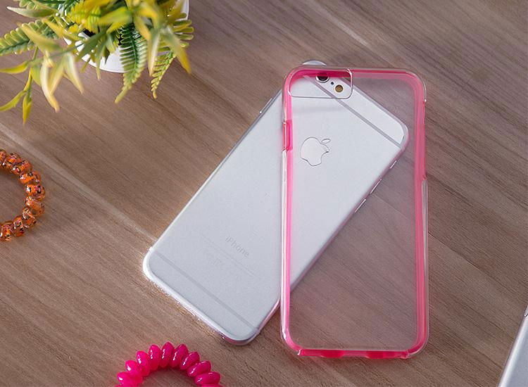 Ultra thin soft tpu and pc mobile phone cover for iphone 6 5