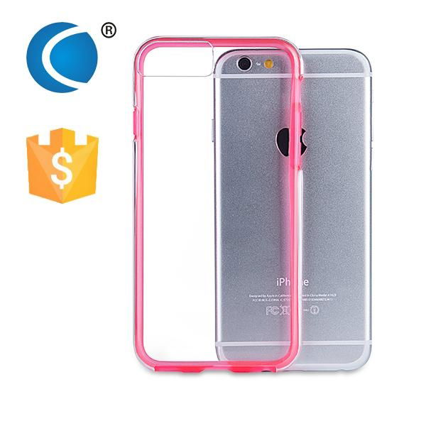 Ultra thin soft tpu and pc mobile phone cover for iphone 6 3