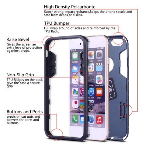 Factory outlets Promotion 2 in 1 bracket cell-phone case 3