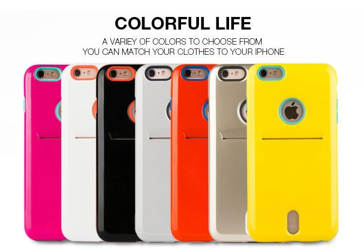 outer card holder PC+TPU case for iphone shell for iphone 6s phone case  4