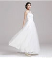 Spring and Summer fashion shoulder lace floor length wedding dress 145  2