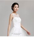 Spring and Summer fashion shoulder lace floor length wedding dress 145  3