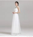 Spring and Summer fashion shoulder lace floor length wedding dress 145  5