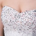 Luxury Heart-shaped sequins Bra Slim waist straps floor length wedding dress 5