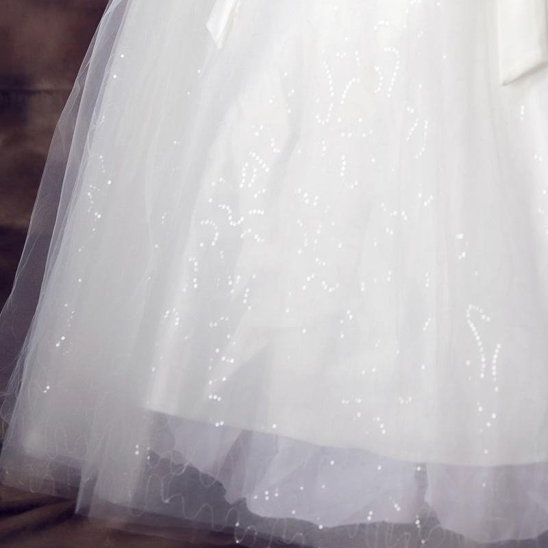 Luxury spring bridal gown Bra straps floor length thin wedding dress 32  4