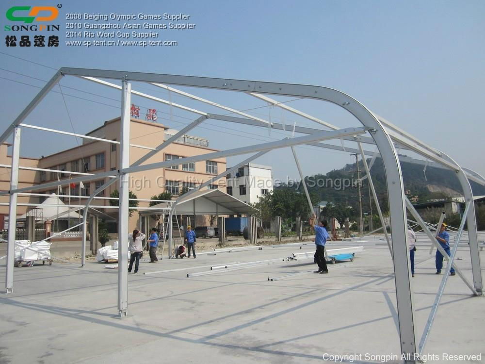 2015 Newest 18x20m Curved Marquee Tent with clear roof and sidewalls 3