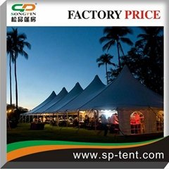 Steel Truss PVC Fabric Evening Dinner Pole Canopy tent for sale 12x36m