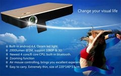 TV/HDMI/Airplay Video LED Projector 1080P HD Home Theater Projector for Teaching
