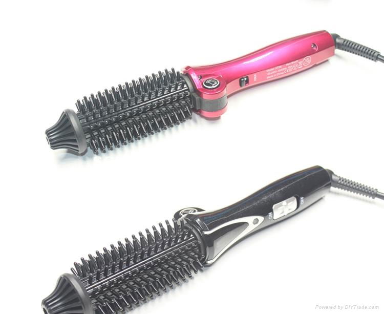 Folderable Innovative electric hair brush straightener hair brush comb|MAC®  3