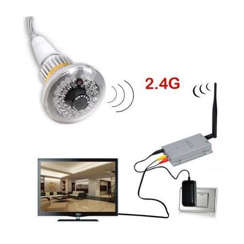2.4G Wireless Bulb CCTV Security AV Camera Set  2