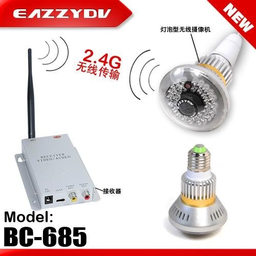 2.4G Wireless Bulb CCTV Security AV Camera Set 