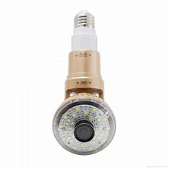 Wireless Rotable Bulb IP Camera with Remote Control and LED Light 