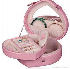 heart shape PU accessories storage box