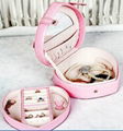 heart shape PU accessories storage box 2