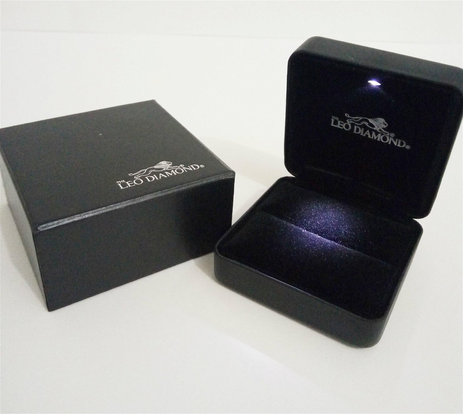 韩式 高档LED拉丝纹珠宝盒礼品盒