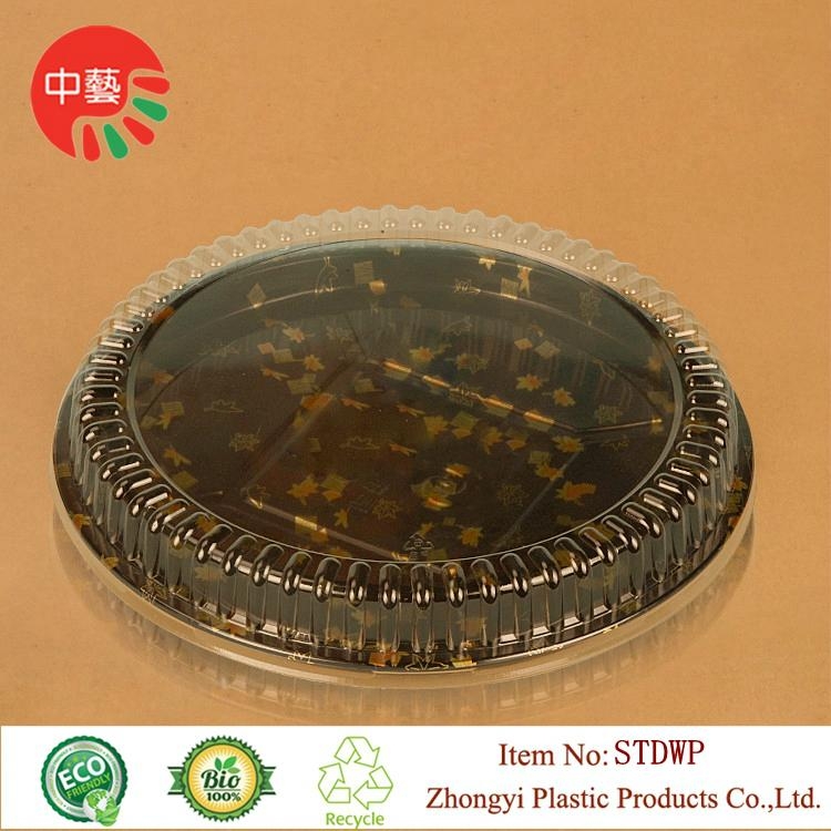 Clear lid plastic disposable sushi tray 12' large size 1