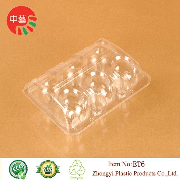 clear plastic clamshell egg packaging cartons tray 2