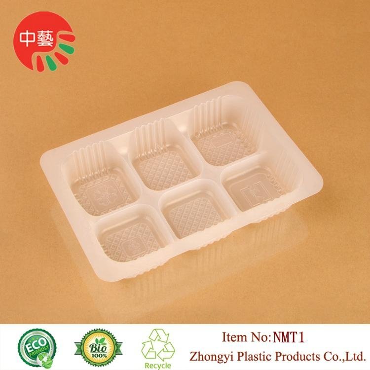 food grade plastic cooked food tray with dividers 2