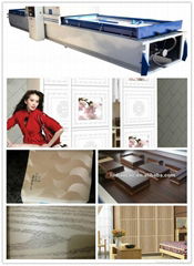 Full auto vacuum laminating press machine for door with PVC film vacuum press 