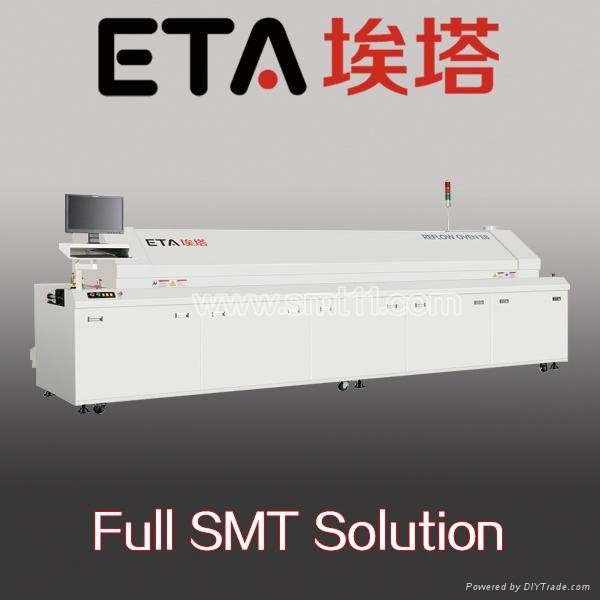 Large-size lead-free SMT Reflow Oven with Eight heating zones E8