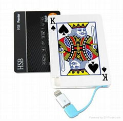 Wallet external battery card power bank for iPhone 6