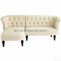 mordern liene  fabric tuffed hot-sold american furniture corner sofa with chaise