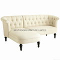 mordern liene  fabric tuffed hot-sold american furniture corner sofa with chaise 4