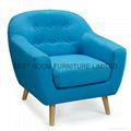 France mordern fabric sofa chairs  colorfull creative small liene sofa single s 3