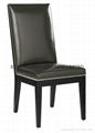 soild wood frame dining chairs nails decor leather dining chairs  1