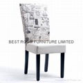 soild wood frame fabric dining chairs mordern  patterns fabric side chairs   1