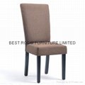 soild wood frame fabric dining chairs mordern  patterns fabric side chairs   4