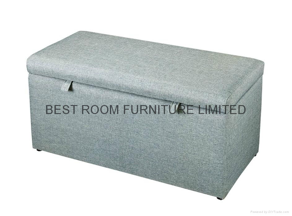 fabric storage ottoman leather ottoman bedroom furniture bench 2