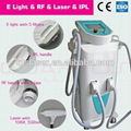 Salon use Nd Yag Laser & E-light ipl & RF in one machine