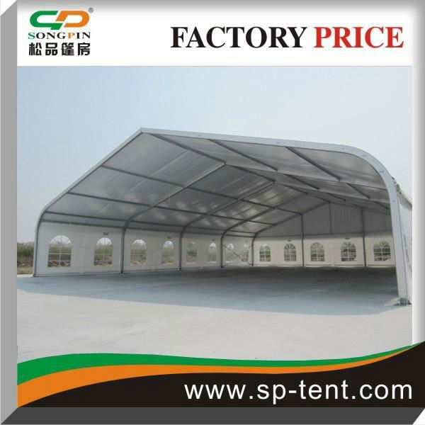Transparent curved wedding marquee tents 20x20m with clear pvc roof cover