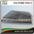 Transparent curved wedding marquee tents 20x20m with clear pvc roof cover 1