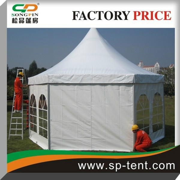 Hot-sale  high quality factory price hexagon  pagoda tent for sale 3