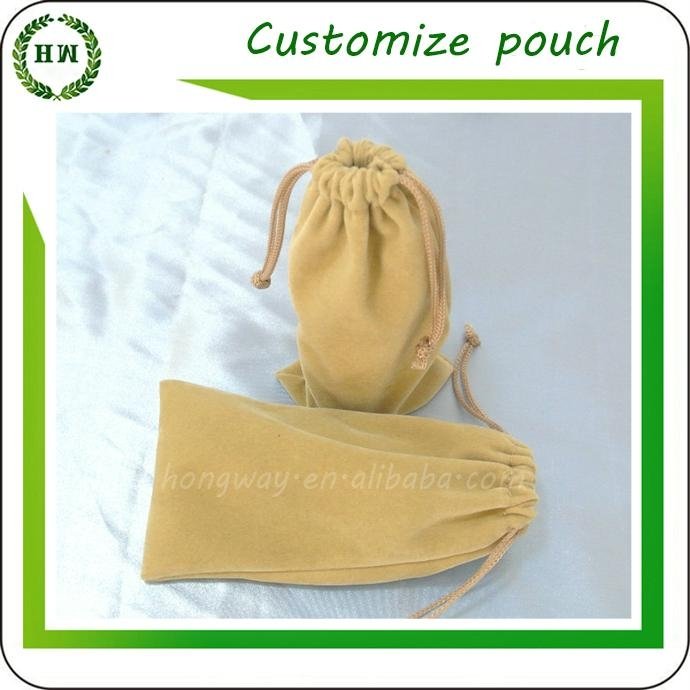 Customized Logo velvet jewelry pouch velvet jewellery bag for rings and necklace 4